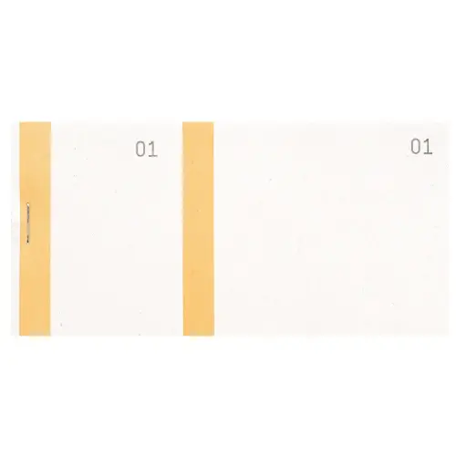 Bloc vendeur à bande couleur 100 feuillets double numérotage - Format 6 ,6x13,5 cm - Orange - EXACOMPTA