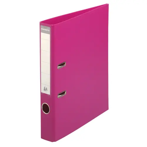 Classeur à levier PVC A4 dos de 50mm. - Framboise - EXACOMPTA