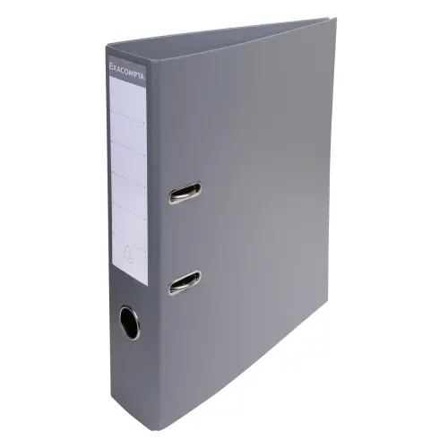 Classeur à levier PVC A4 dos de 70mm. - Gris foncé - EXACOMPTA