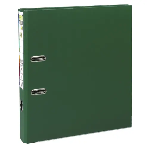 Classeur à levier Prem'Touch intérieur et extérieur en polypropylène - Dos 50mm - A4 maxi. - Vert foncé - EXACOMPTA