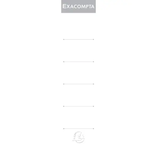 Paquet de 10 &eacute;tiquettes autocollantes pour classeur a levier dos de 50mm - Blanc - EXACOMPTA 