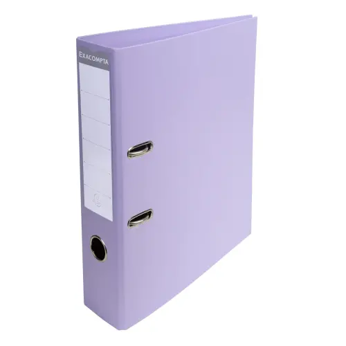 Classeur à levier PVC A4 dos de 70mm. - Lilas - EXACOMPTA