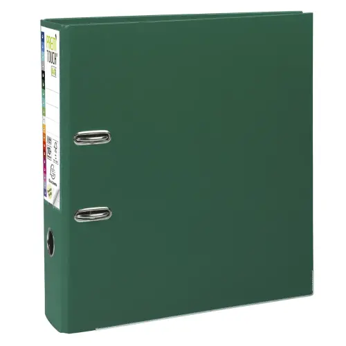 Classeur &agrave; levier Prem'Touch int&eacute;rieur et ext&eacute;rieur en polypropyl&egrave;ne - Dos 80mm - A4 maxi. - Vert fonc&eacute; - EXACOMPTA 