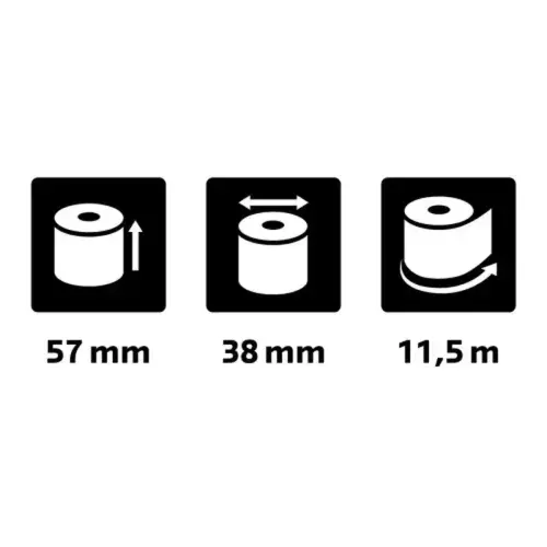 Bobine pour machine à calculer et caisse 57x38 mm - 1 pli offset extra-blanc 60g/m2. - EXACOMPTA