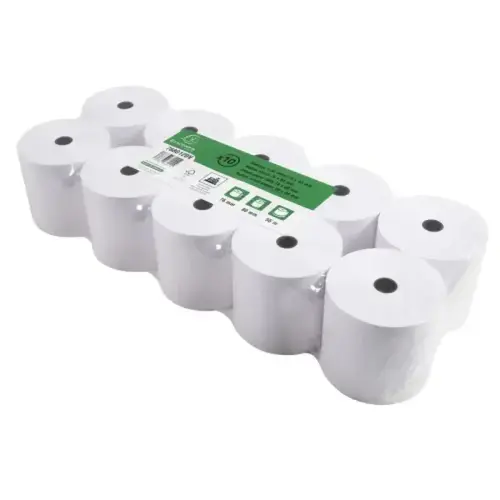 Bobine pour tickets de caisse 76x80 mm - 1 pli offset extra-blanc 60g/m2. - EXACOMPTA 