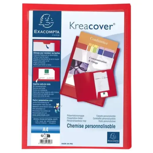 Chemise de présentation polypropylène souple Krea Cover - A4 - Couleurs assorties - EXACOMPTA