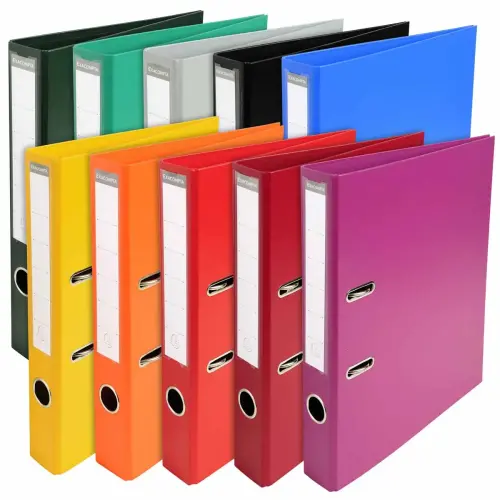 Classeur &agrave; levier PVC A4 dos de 50mm. - Couleurs assorties - EXACOMPTA 
