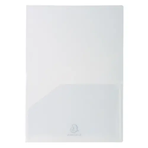 Sachet de 10 chemises double poche polypropyl&egrave;ne souple 20x100e - A4xA3 - Cristal - EXACOMPTA 