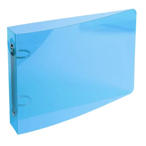 Classeur pour fiches bristol 100x150 2 anneaux 25mm polypropyl&egrave;ne Crystal colours - Couleurs assorties - EXACOMPTA 