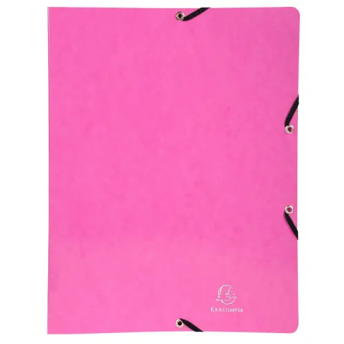 Classeur à élastiques 2 anneaux 15mm Iderama - A4 - Rose - EXACOMPTA