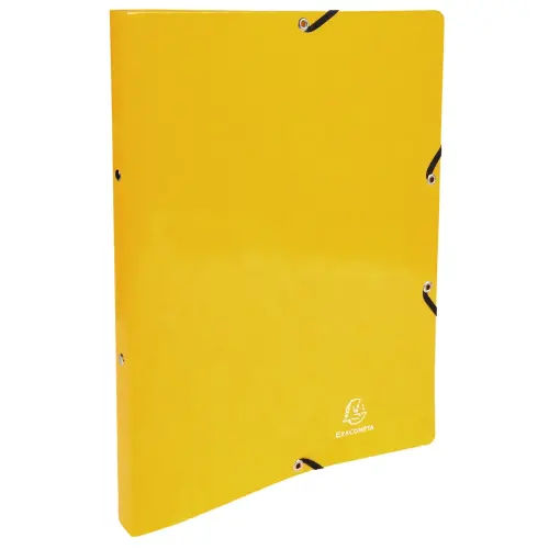 Classeur à élastiques 2 anneaux 15mm Iderama - A4 - Jaune - EXACOMPTA