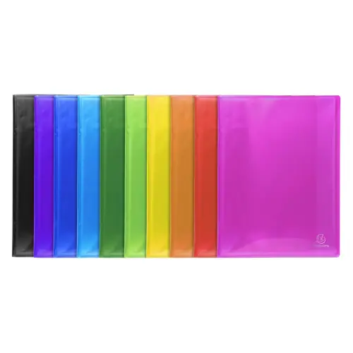 Protège-documents en polypropylène semi-rigide Iderama PP 100 vues - A4 - Couleurs assorties - EXACOMPTA