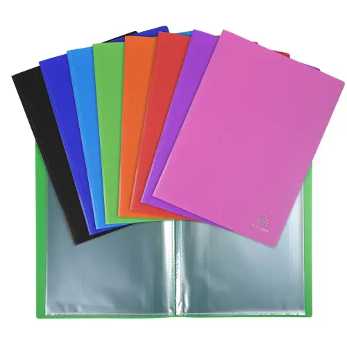 Protège-documents en polypropylène 5/10e OPAK pochettes Cristal 160 vues - A4 - Couleurs assorties - EXACOMPTA