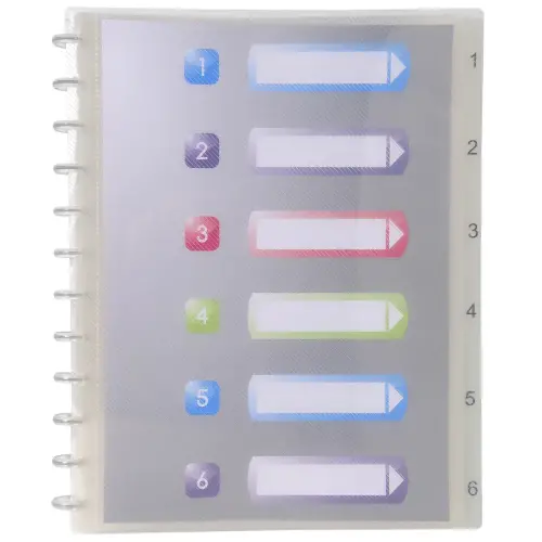 Protège-documents amovibles à anneaux polypropylène Crystal 60 vues - A4 - Cristal - Exacompta