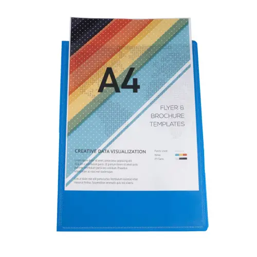 Prot&egrave;ge-documents en polypropyl&egrave;ne semi rigide Kreacover&reg; Opaque 60 vues - A4 - Couleurs assorties - Exacompta 