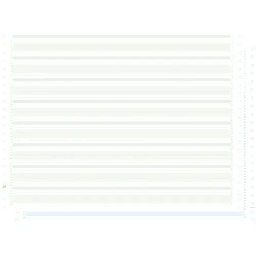 1000 feuillesles de listing autocopiant zon&eacute; vert/bleu 380 x 11" 2plis Bandes Caroll Non D&eacute;tachables - Vert - Exacompta 