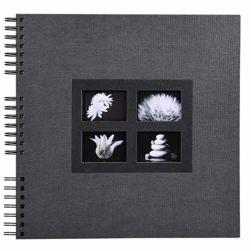 Album photos à spirales 60 pages noires Passion - 32x32 cm - Noir - EXACOMPTA