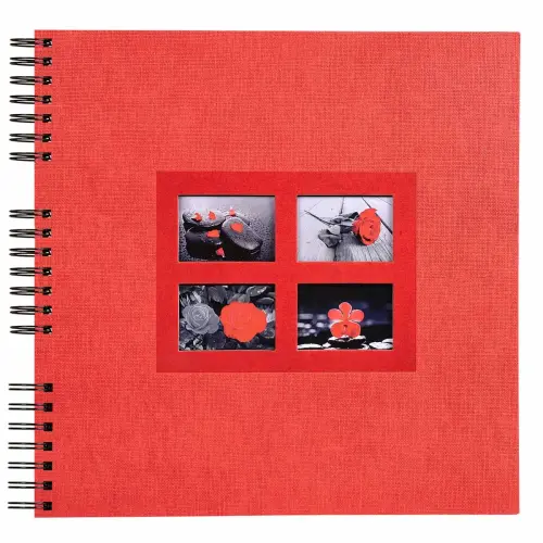 Album photos à spirales 60 pages noires Passion - 32x32 cm - Rouge - EXACOMPTA