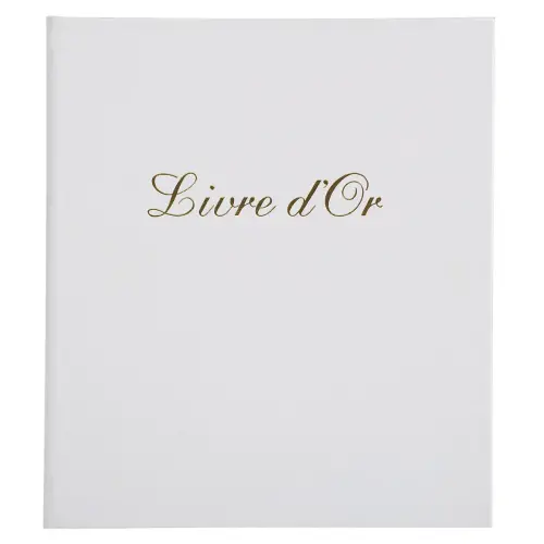 Livre d'or Balacron avec titre 140 pages blanches - 21x19 cm vertical - Couleurs assorties - EXACOMPTA 