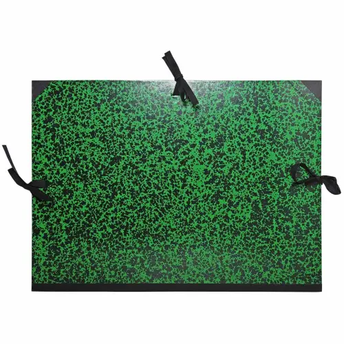 Carton à dessin Annonay avec rubans 37x52 cm - Pour formats B3 et 1/2 raisin - Vert - EXACOMPTA