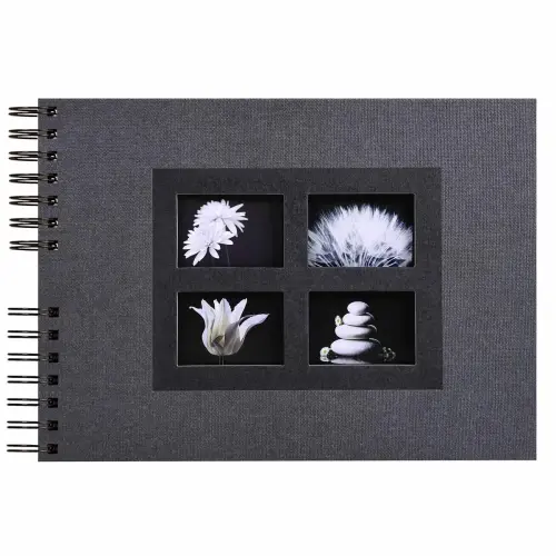 Album photos à spirales 50 pages noires Passion - 32x22 cm - Noir - EXACOMPTA