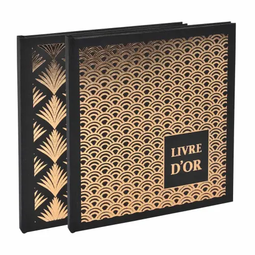 Livre d'or 140 pages tranche or - Format 21x19cm - PALMYRE - Visuels assortis - EXACOMPTA