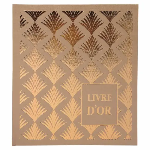 Livre d'or 140 pages tranche or - Format 21x19cm - PALMYRE - Nude palmier - EXACOMPTA 