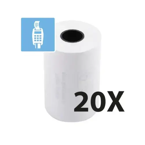 Bobine pour tickets de carte bancaire 57x40 mm - 1 pli thermique 55g/m2 sans BPA. - EXACOMPTA 