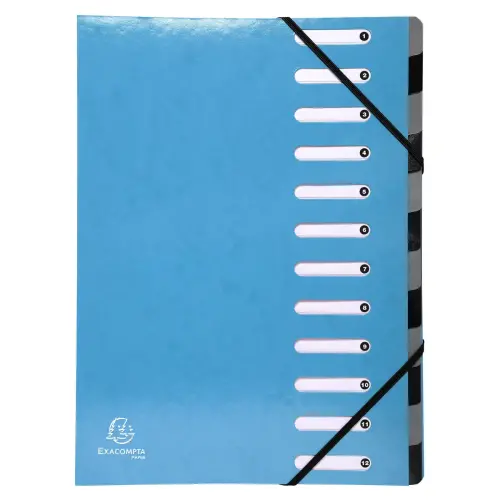 Trieur Harmonika Iderama 12 compartiments - Bleu clair - EXACOMPTA