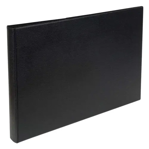 Classeur rembord&eacute; PVC dos rond 4 anneaux 30mm - A3 horizontal - Noir - EXACOMPTA 