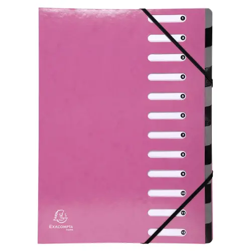 Trieur Harmonika Iderama 12 compartiments - Rose - EXACOMPTA
