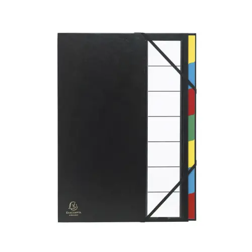 Trieur rigide ordonator dos extensible 7 compartiments noir - Noir - EXACOMPTA