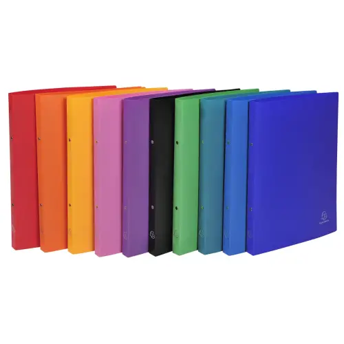 Classeur 2 anneaux 15mm polypropylène OPAK - A4 - Couleurs assorties - EXACOMPTA
