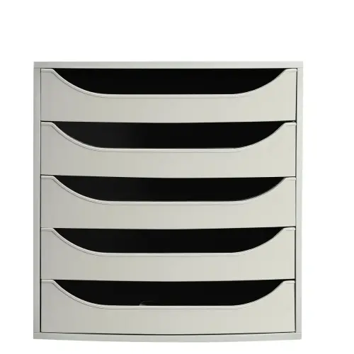 ECOBOX Caisson 5 tiroirs - Gris - EXACOMPTA 