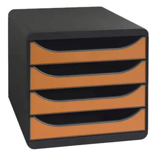 BIG-BOX Pastel noir/pastel glossy - Noir/tangerine - EXACOMPTA 