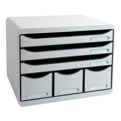STORE-BOX MAXI 6 tiroirs - Gris lumi&egrave;re - EXACOMPTA 