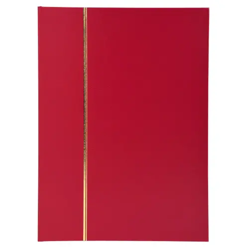 Album de timbres simili-cuir 32 pages noires - 16,5x22,5 cm - Rouge - EXACOMPTA