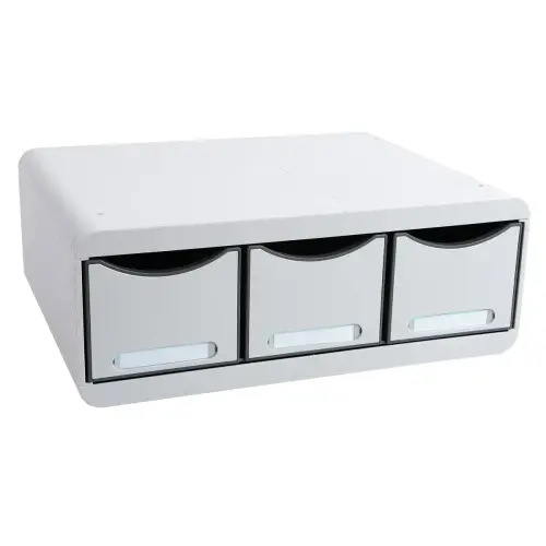 TOOLBOX MAXI 3 tiroirs - Gris lumi&egrave;re - EXACOMPTA 