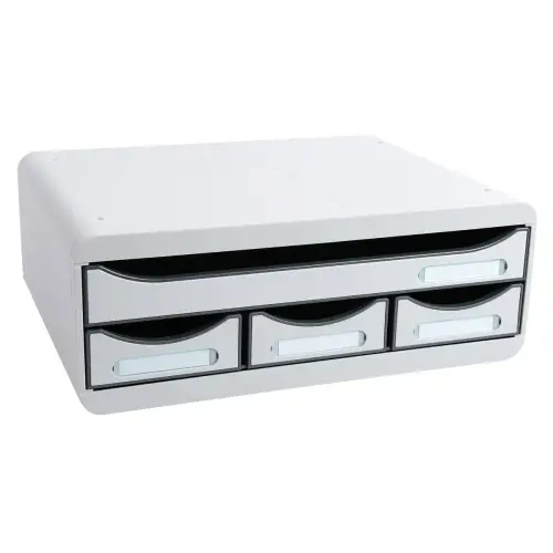 TOOLBOX MINI 4 tiroirs - Gris lumi&egrave;re - EXACOMPTA 
