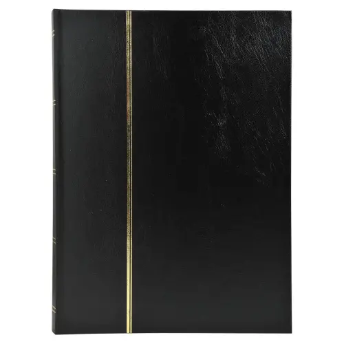 Album de timbres simili-cuir 16 pages noires - 22,5x30,5 cm - Noir - EXACOMPTA 