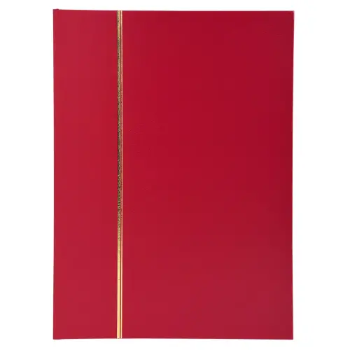 Album de timbres simili-cuir 48 pages noires - 22,5x30,5 cm - Rouge - EXACOMPTA