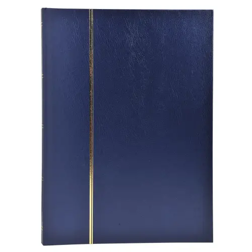 Album de timbres simili-cuir 48 pages noires - 22,5x30,5 cm - Bleu - EXACOMPTA