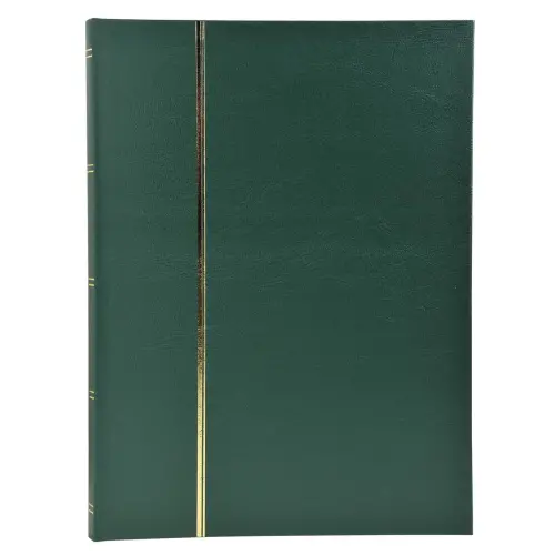 Album de timbres simili-cuir 48 pages noires - 22,5x30,5 cm - Vert - EXACOMPTA