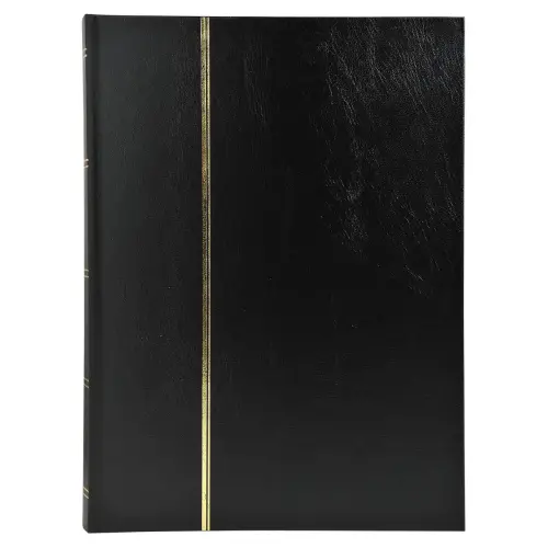 Album de timbres simili-cuir 64 pages noires - 22,5x30,5 cm - Noir - EXACOMPTA