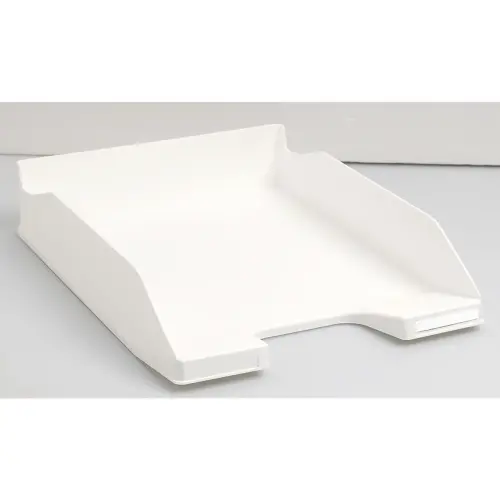 Corbeille &agrave; courrier COMBO MIDI Violet translucide - Blanc - EXACOMPTA 