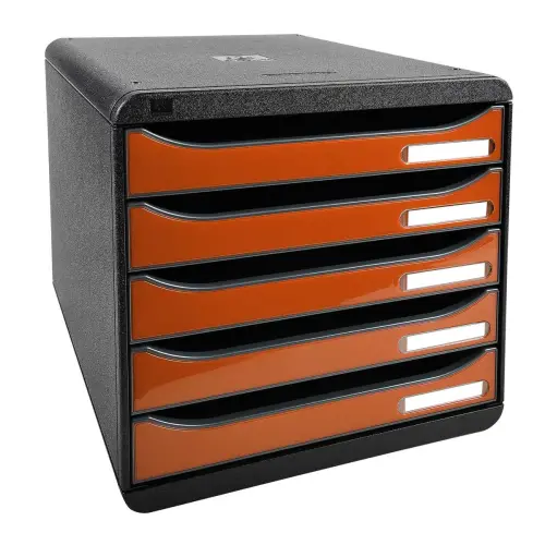 BIG-BOX PLUS - Noir/tangerine glossy - EXACOMPTA 