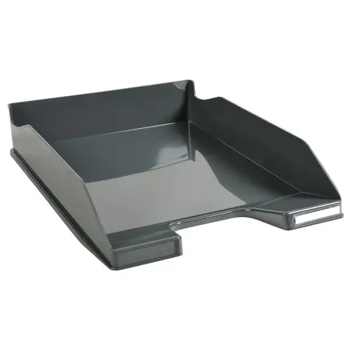 Corbeille à courrier COMBO MIDI Violet translucide - Gris souris glossy - EXACOMPTA