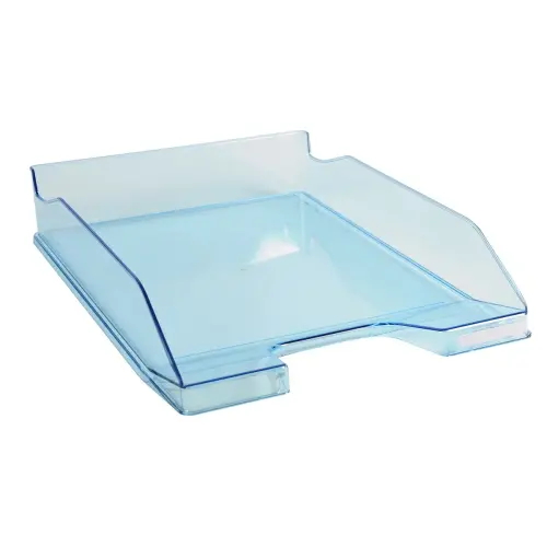 Corbeille à courrier COMBO MIDI Violet translucide - Turquoise transparent glossy - EXACOMPTA