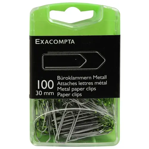 Boîte de 100 attaches lettres en métal 30 mm - Exacompta