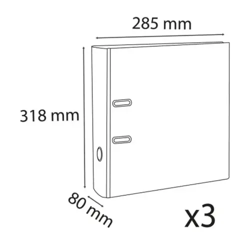 LOT DE 3  CL PP/Papier D80 A4 ORANGE 